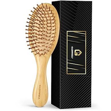 Bamboo Paddle Hairbrush: Detangles, Massages, Promotes Growth
