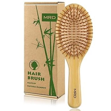 Bamboo Paddle Hairbrush: Detangles & Massages, for All Hair Types
