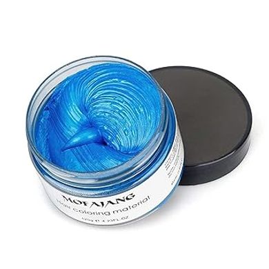 Temporary Blue Hair Wax: Dye-Free Styling Cream for Cosplay
