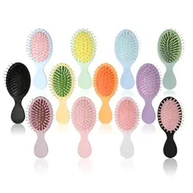 Mini Travel Detangling Brushes (12-pack, assorted colors)