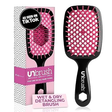 FHI Heat UNbrush: Pain-free detangling brush for wet or dry hair.
