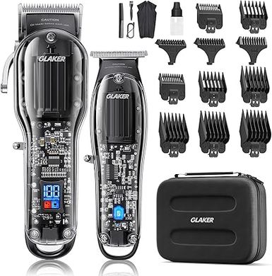 Glaker Cordless Hair Clipper & Trimmer with 11 Combs
