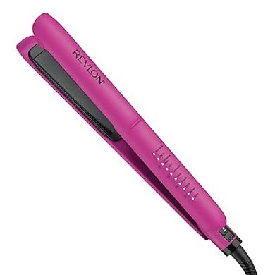 Revlon Easy Heat 1” Precision Flat Iron | Hair Straightener with Ceramic Tourmaline Plates for Less Damage and 5 Preset Temps with Heat Recommendations by Hair Type