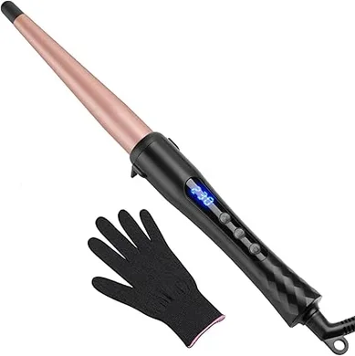 Ewopas Professional 1.5" Ceramic Curling Wand: Adjustable Temperature (100-230°C)