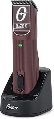 Oster Classic 76 Cordless Clippers: Detachable Blade, Burgundy
