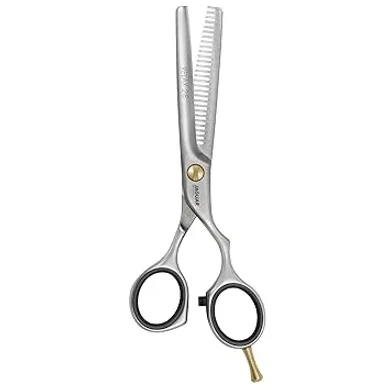 Jaguar 5.5" Offset Thinning Shears: Pro Ergonomic Steel