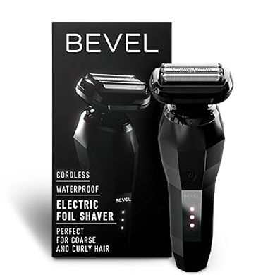 Bevel Electric Shaver: Wet/Dry, Cordless, Fast Charging
