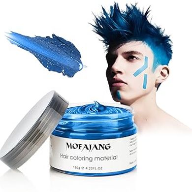 Blue Hair Wax: Cosplay & Party Styling Clay (4.23 oz)
