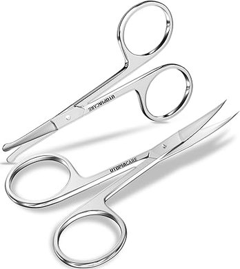 Utopia Care Precision Trimmer: Stainless Steel Eyebrow, Nose & Facial Hair Scissors