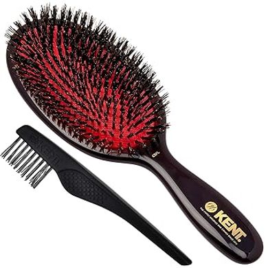 Kent Classic Shine Oval Cushion Brush: Detangles, Straightens, & Cleans Long Hair
