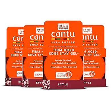 Cantu Shea Butter Edge Stay Gel (4-pack, 2.25 oz each)
