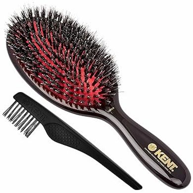 Kent Classic Shine Oval Cushion Brush: Boar & Nylon Bristles
