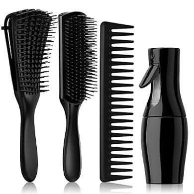 Hommtina Detangling Brush Set: Smooth, Shiny Hair (Adults & Kids)
