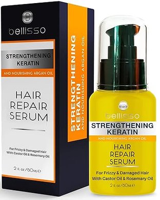 Keratin Smoothing Serum: Heat Protection & Frizz Control for Damaged Hair