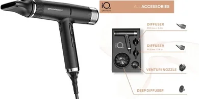 IQ2 Perfetto | Professional Hair Dryer - by Ga.Ma Italy - 2022 Update - Auto Standby - Turbo 120.000 rpm