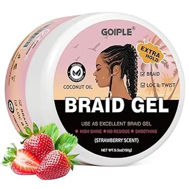 Strawberry Flower Braid Gel: Extra Hold, High Shine, Long-Lasting
