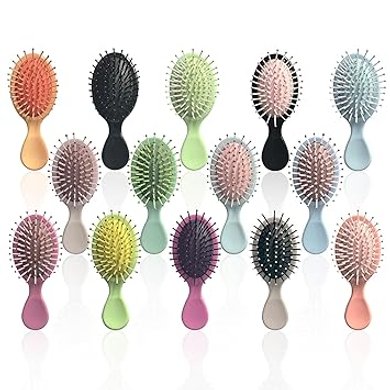 Mini Pocket Hair Brush Set: 14 Travel-Sized Detanglers