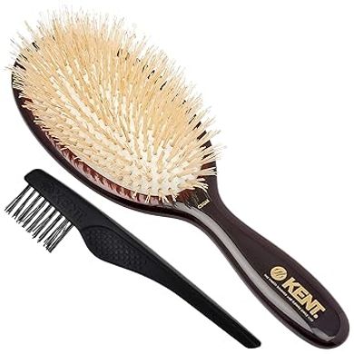 Kent Classic Shine Oval Cushion Brush: Detangles & Straightens Fine Hair
