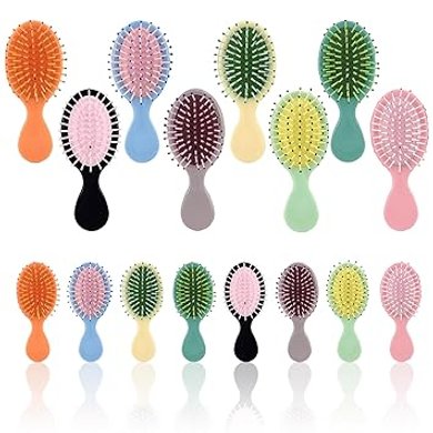 Mini Hair Brushes: 16-Pack Travel Set for All