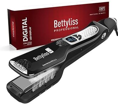 Professional Steam Flat Iron: Smooth, Frizz-Free Hair (Black)
