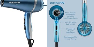 BaBylissPRO Nano Titanium 2000-Watt Ionic Professional Dryer
