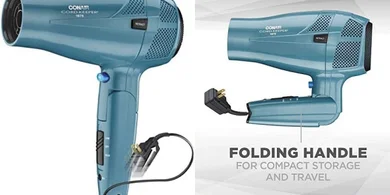 Conair 1875W Folding Travel Hair Dryer
