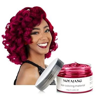 Red Instant Hair Color Wax: Styling Clay for Parties & Cosplay
