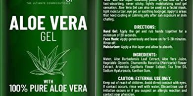 New York Biology Aloe Vera Gel for Face, Skin and Hair - Infused with Tea Tree Oil - From Fresh Aloe Vera Plant - Moisturizing Aloe Vera for Sunburn Relief and Dry Skin - 16.9 Fl Oz