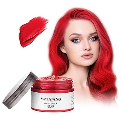 EFLY Red Instant Hair Color Wax: Party & Cosplay Styling
