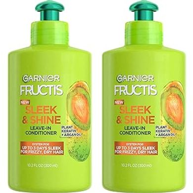 Garnier Fructis Sleek & Shine Leave-In Cream (Keratin & Argan Oil)
