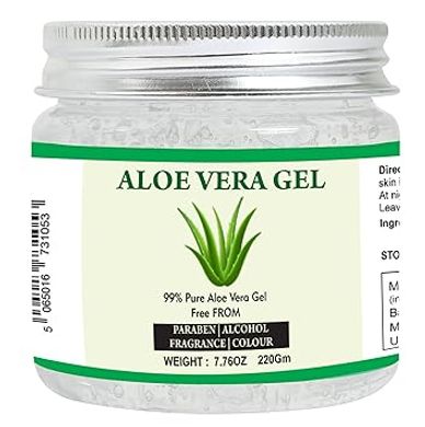 Pure Aloe Vera Gel: Moisturizing Face, Hair & Skin, Non-Sticky
