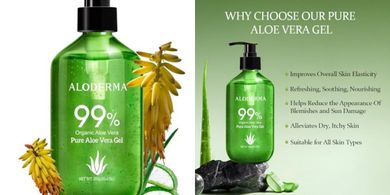 Aloderma Organic Aloe Gel: Soothing, Hydrating, Lightweight Relief
