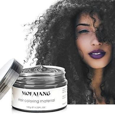 Black Instant Hair Color Wax: Styling Clay for Parties & Holidays
