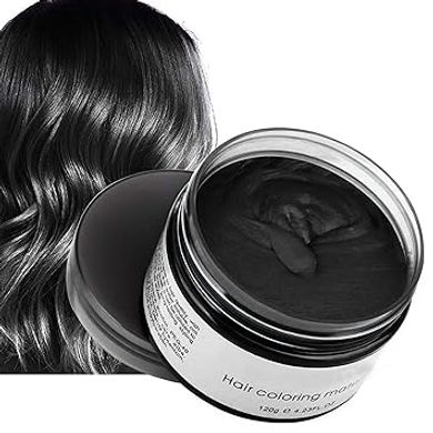 Black Temporary Hair Color Wax Spray (4.23 oz) for Parties & Costumes
