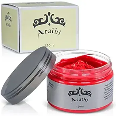 Arathi Temporary Hair Color Wax (Red) for Cosplay & Parties
